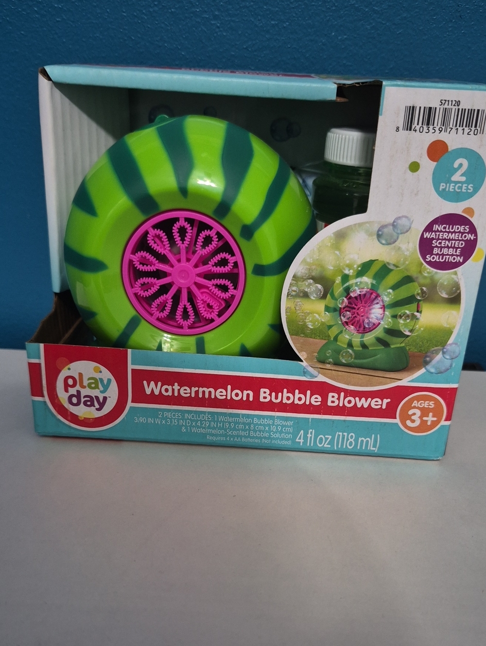 Play Day Watermelon Bubble Blower - Green